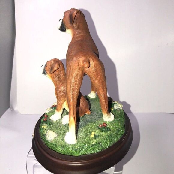 Danbury Mint "Chip Off The Old Block" Boxer Figurine Puppy 6x5 - Picture 5 of 10
